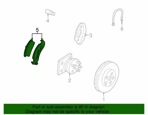 Genuine GM 1994-1999 Buick Oldsmobile Chevrolet LSS Disc Brake Pad Set 19152635 - Image 2 of 2