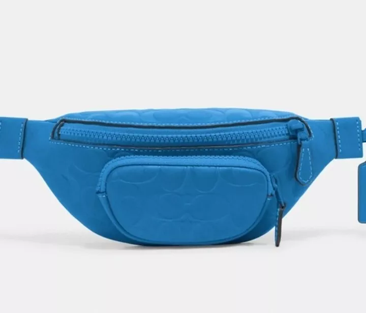 Coach blue belt bag sale