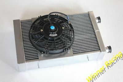 Aluminum Radiator &Fan For Lotus Europa 1.5L/1.6L 1966-1976 1967 1975 M ...