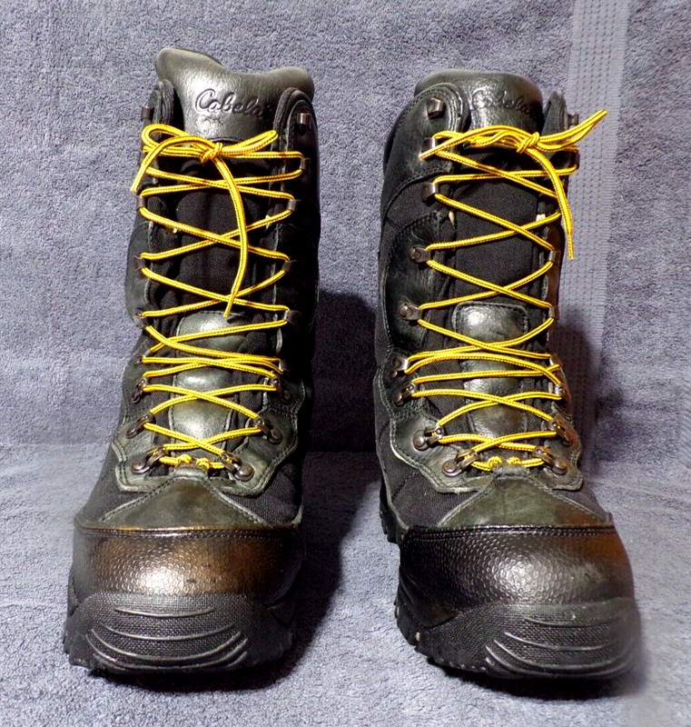 Cabela's Dry Plus Leather Fabric Thinsulate Ultra Hunting boots men's size 12D