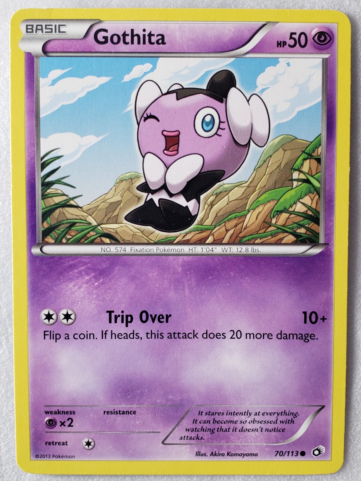 Gothita 70/113 LP - Legendary Treasures Pokemon Card - Akira Komayama Art