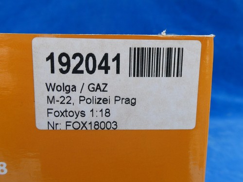 SUPERBE RARE ++ TOP ++ FOX TOYS 1:18 - WOLGA GAZ-M22 POLICE - N° FOX18003 - Imagen 4 de 18