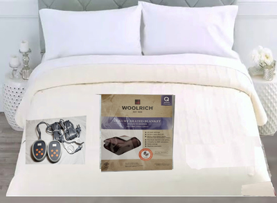 NEW Woolrich Electric Heated Microlight Berber Blanket in ...