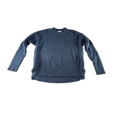 Madewell Textured Crewneck Sweater Navy Blue Size S Cotton Blend