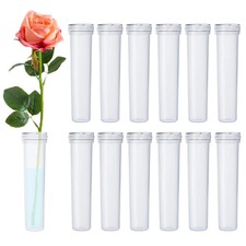 20 Pcs 2.8 Inch Floral Water Tubes Clear Flower Vials for Flower Arrangement