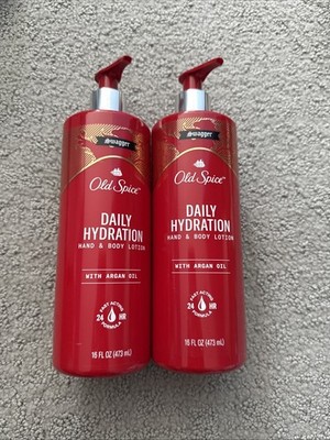 2 Pack Spice Daily Hydration Hand &  Body Lotion Swagger 16oz With Argan Oil New