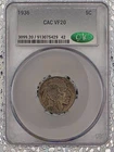 1936 Buffalo Nickel • CAC VF20 • Certified 5C • Indian Head Nickel • Circulated
