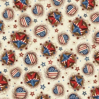 Love & Glory By P&B Textiles - Ecru Wreath Toss  #6158-E