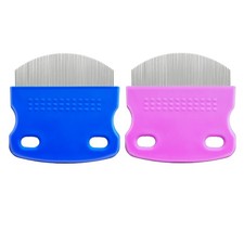 2 Pack Curved Lice Comb,Fine-Tooth Dandruff Comb,Flea 2.4 x Inch