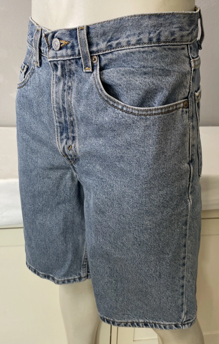 Vintage Levi's 550 Shorts Relaxed Fit Blue Denim Year 2000 Waist 31" 79 Cm's