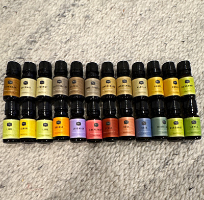 P&J Trading Fragrance Oil Set 10ml Bottles Coconut Vanilla Sandalwood Cinnamon