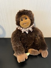Vintage Hosung Monkey Plush Toy With Sounds Holding A Banana