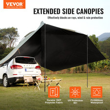 VEVOR Vehicle Awning, Large 10' x 7' Shade Coverage Car Side Awning, PU2000mm UV