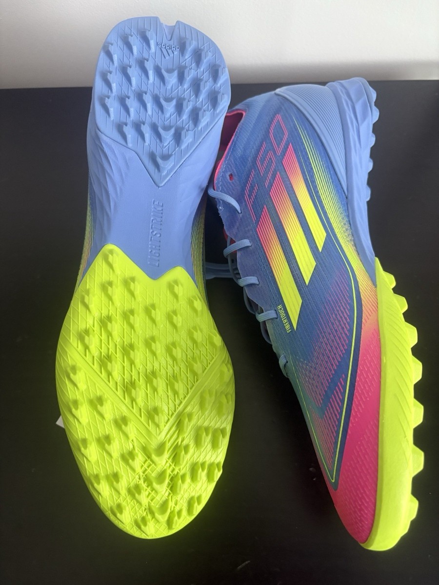 NEW adidas F50 PRO Mens Turf Soccer Shoes Blue Fusion Lucid Lemon IE1219 Size 11 NEW adidas F50 PRO Mens Turf Soccer Shoes Blue Fusion Lucid  main image 3