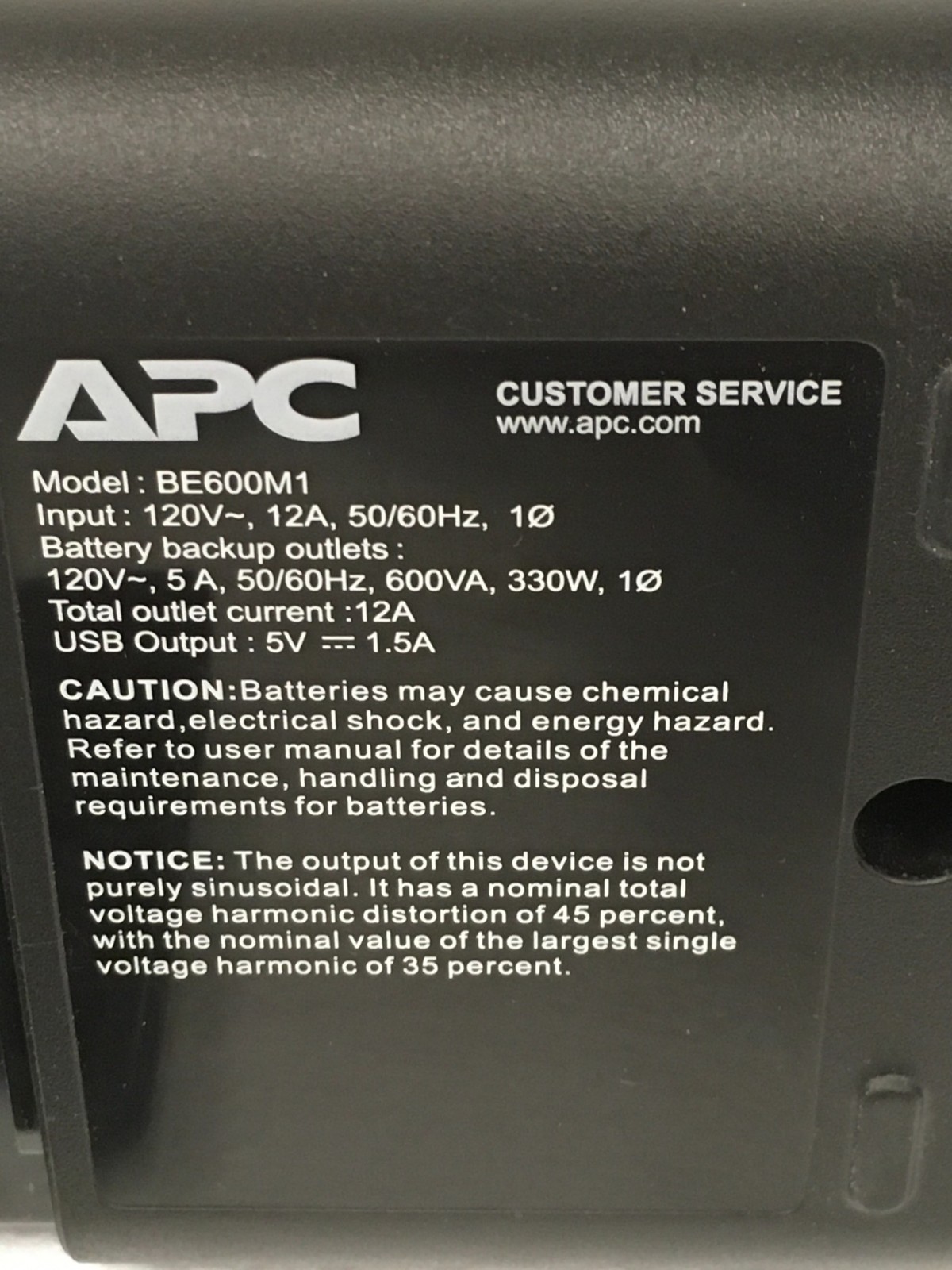 APC Back-Ups 600 - BE600M1 7-Outlet Uninterruptible Power Supply FREE SHIP, QTY