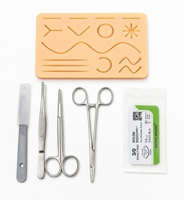 Suture Training Kit Medical Nursing Student School Lab Practice Set w/ Pad
