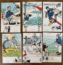 REPRO - CPA - 6 Cartes Postales Illustrées - GERVESE - Collection NOS MARINS - 2