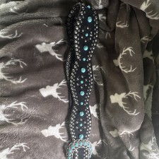 Women s Western Wide Fashion Belt Black w/ Bl...