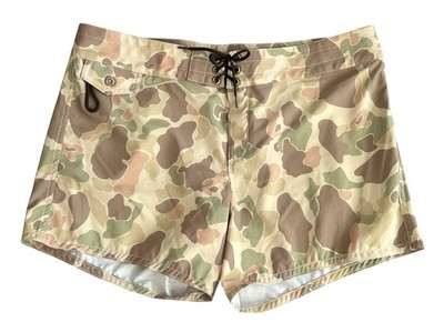Birdwell Beach Britches Shorts 405 Womens Frog Skin Camo Size 14