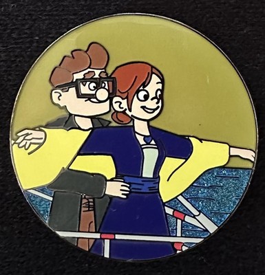 UP CARL & ELLIE AS KATE AND LEONARDO x TITANIC  NON DISNEY FANTASY PIN RARE!