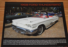 1958-59 Ford Thunderbird Convertible Feature Print Picture Poster 58 59