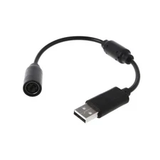 Breakaway Controller Connector Cable For Xbox 360 Wired Adapter USB Black .