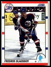 1990-91 Score American #81 Fredrik Olausson Winnipeg Jets