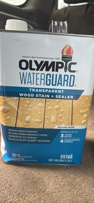 Olympic Waterguard Transparent Wood Stain & Sealer Harvest Gold 1 gal 55165
