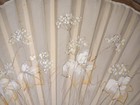 Antique Victorian 1890s China Leaves Hand Painted Silk & Lace Fan #10 — photo 4