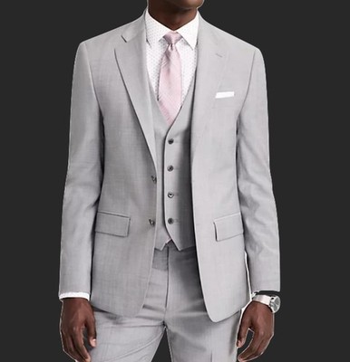 Calvin Klein Men's Slim Wool Blend Suit Jackets Blazer 52 L $450 MLBI17NW0020