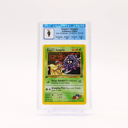 Koga's Tangela (1st Edition) graded CGC 9 for sale on eBay