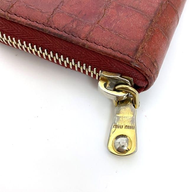 miu miu 赤 コインケース miumiu ミュウミュウ コインケース 小銭入れ ハート型