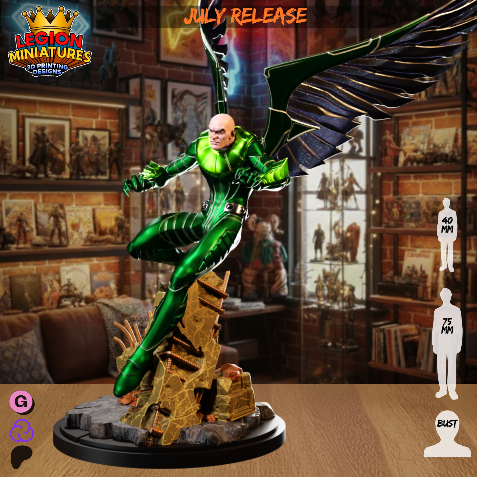 The Vulture Resin Sculpture Statue Model Kit  Marvel Spider-man size choices!