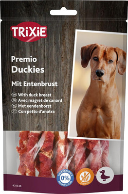 TRIXIE Hundeleckerli PREMIO Hunde-Duckies 100G - Premium Leckerlis Für Hunde Glu