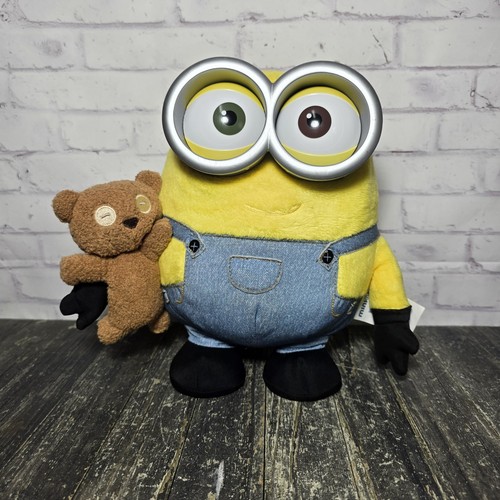 Minions Talking Blushing Bob Light Up 10" with Teddy Bear Thinkway Toys