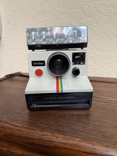 Vintage Polaroid One Step Land Camera Rainbow Stripe w/Flash-Untested