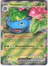 Venusaur ex 001/142 Double Rare Stellar Crown Pokemon Holo Near Mint
