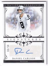 2025 National Treasures DANIEL CARLSON Signatures Auto 85/99 - Raiders
