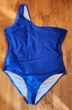 Royal Blue One Shoulder Women Plus Size Bathing Suit Size 2XL Excellent Con