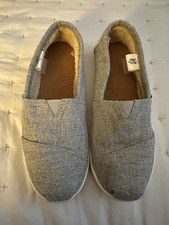 TOMS Avalon Women's Sz 4.5 Casual Slip-On Nylon Gray Shoes