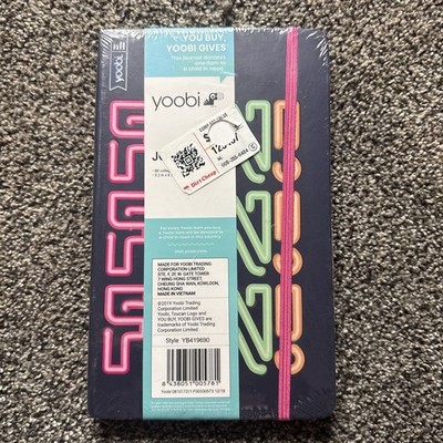 Yoobi Journal Fun Fun Fun - Factory Sealed 80 Page Lined Journal Black Neon