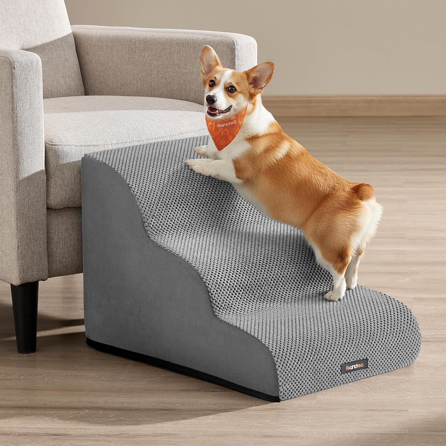 Scaletta per Cani 3 Gradini Antiscivolo: Design Ergonomico 30D