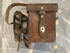WW2 US Military D29377 M14 mortar sight leather carry case 60mm pouch box