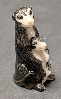 Wade Whimsies Meerkat w/Pup Wade Fest Ltd Ed Black & White Figurine 2011