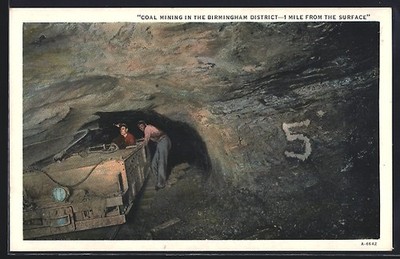 AK Birmingham, AL, Coal mining in the Birmingham District, 1 Mile underground 