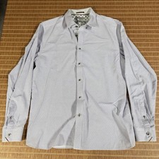 Ted Baker Men Slim Fit Flip Cuff Shirt Casual Formal Shirt Size 5 Abstract