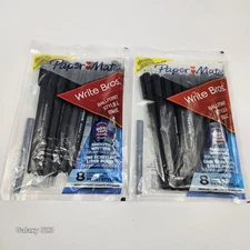 2 Packs Paper Mate Write Bros Ball Point Pens Black Ink Medium Smooth Ballpoint