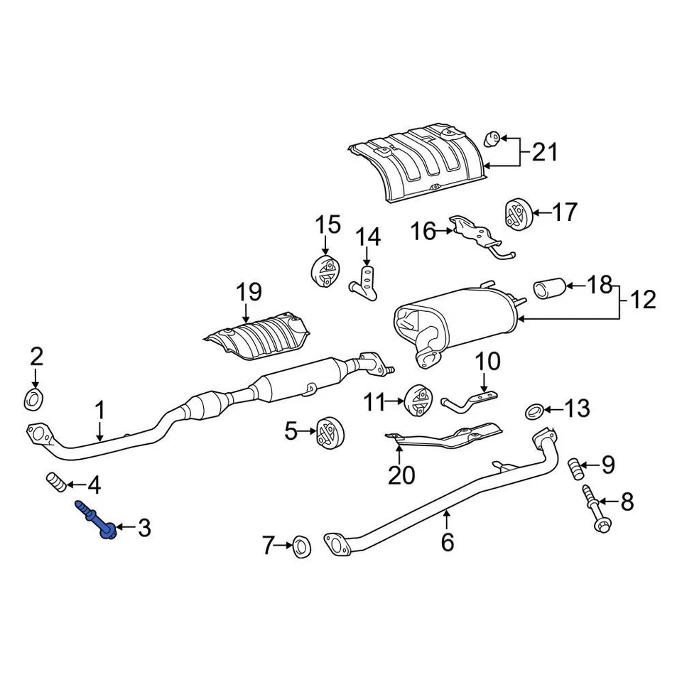 For Toyota Tacoma 2005-2024 Toyota 90109A0064 Front Exhaust Bolt Foto 3 de 4