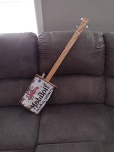 Homemade 3 String Electric Fretless Cigar Box Guitar NOT Woodstock, No Name