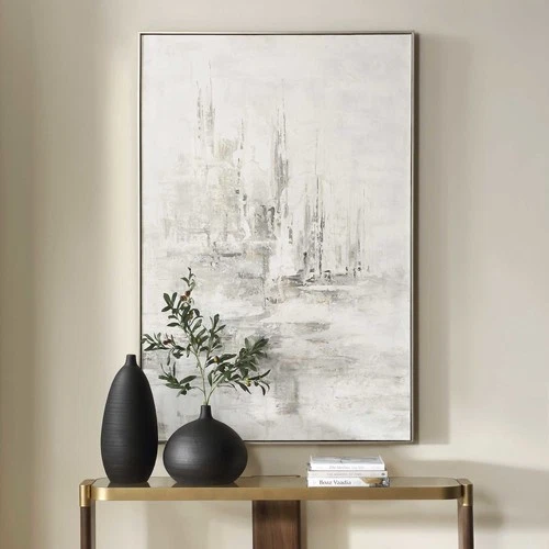 Uttermost 32441 Hours In Silence 61" x 41" Framed Abstract - Hand Painted Canvas - Picture 6 of 6